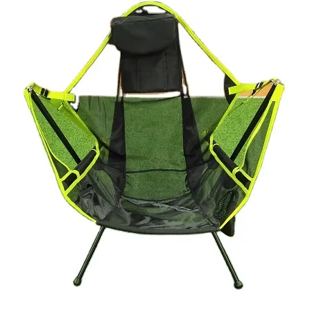 Yeni tasarım Modern taşınabilir açık kamp sandalyesi Ultralight bahçe sallanan sandalye katlanır sallanan sandalye