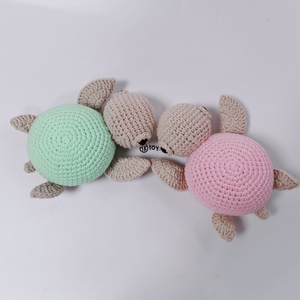 TK-sonajero de hilo para bebé, ganchillo, animales, <span class=keywords><strong>mordedor</strong></span> de punto, juguete para niños, Tortuga de punto - Product Image 5