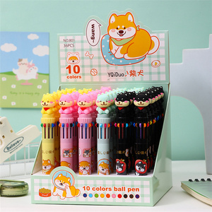 Sản Phẩm Tốt Nhất Để Bán Nhà Máy Trực Tuyến Sinh Thái Nhựa Phim Hoạt Hình Con Chó Theo Chủ Đề Văn Phòng Phẩm Bán Buôn 10 Trong 1 Bóng Điểm Bút Nhựa 0.7Mm - Product Image 1