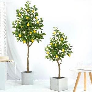 Grande Albero di Limone Artificiale Nordico per Interni, Albero Decorativo Verde <span class=keywords><strong>Bonsai</strong></span>, Materiale PU e PVC Morbido, Altezza 120-180cm - Product Image 6