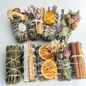 أعواد بخور طبيعية عضوية صديقة للبيئة من اللافندر والمريمية البيضاء والمريمية الزرقاء، حزمة عطرية للتنقية لجميع المواسم، بيع بالجملة - Product Image 3