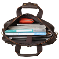 Nouveauté usine personnalisé véritable Crazy Horse cuir 15.6 pouces sac pour ordinateur portable porte-documents en cuir pleine fleur sac d'affaires