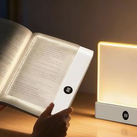 Lampe de lecture LED portable transparente transfrontalière rechargeable par USB, protection oculaire, pour dortoir, chambre, bureau, veilleuse à bouton-poussoir