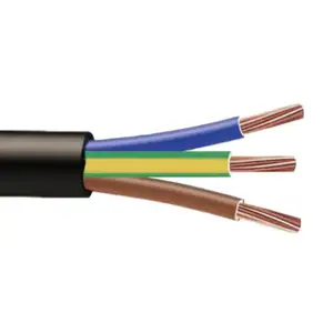 Fil de câble d'alimentation isolé en PVC 120 mm2 0.6/1kv conducteur en cuivre à tension moyenne pour application souterraine