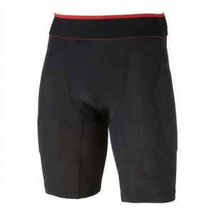 Shorts de compression pour hommes, respirants, séchage rapide, taille élastique, longueur genou, sous-vêtements de sport pour motards - Product Image 4