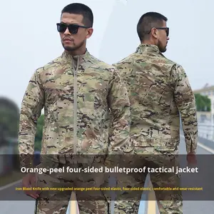 Chaqueta de camuflaje antitáctica elástica de cuatro vías para hombre resistente al desgaste para <span class=keywords><strong>caza</strong></span> - Product Image 5