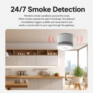 Détecteur <span class=keywords><strong>de</strong></span> <span class=keywords><strong>fumée</strong></span> intelligent OEM, fabricant d'alarmes incendie, capteur <span class=keywords><strong>de</strong></span> <span class=keywords><strong>fumée</strong></span> photoélectrique compatible avec Apple Home, Alexa et <span class=keywords><strong>Google</strong></span> Home - Product Image 3