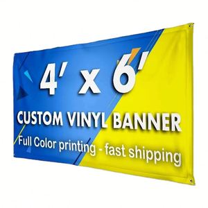 Bán buôn tùy chỉnh in kích thước lớn PVC Vinyl lụa di động quảng cáo ngoài trời biểu ngữ cho giáo dục bảo hiểm tradeshow - Product Image 1