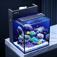 Aquarium marin, réservoir d'eau salée, aquarium pour poissons coralliens, série HB, filtre arrière complet, ensemble complet, aquarium de bureau en verre ultra-clair