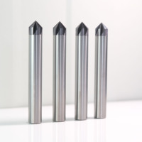 Fresas de biselado de 6 filos personalizadas para router CNC con recubrimiento de Altin y Tin, herramienta de biselado de carburo de tungsteno, compatible con ODM y OEM