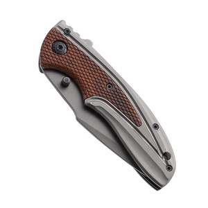 Cuchillo de bolsillo táctico de supervivencia para acampar plegable de alta calidad, hoja plegable portátil con mango de madera para exteriores para uso Industrial - Product Image 5