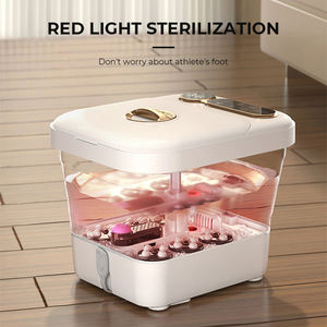 Máquina de pedicura para pies con luz roja, masajeador de baño de pies plegable portátil para rueda de masaje de Tai <span class=keywords><strong>Chi</strong></span> extraíble - Product Image 6