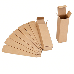 Boîte à <span class=keywords><strong>parfum</strong></span> en papier kraft brun, boîte pliante en carton ondulé, emballage personnalisé imprimé, boîte <span class=keywords><strong>d</strong></span>'expédition, boîte portable avec gaufrage - Product Image 1
