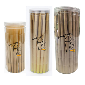 Hot selling classic <b>brown</b> smoking <b>roll</b> <b>paper</b> custom private logo brand tapered <b>roll</b> <b>paper</b> 50 counts/can - Product Image 5