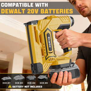 Pistolet à clous et <span class=keywords><strong>agrafeuse</strong></span> sans fil 2-en-1 pour batterie 18V avec 20 rangées de clous à tête plate et 20 rangées <span class=keywords><strong>d</strong></span>'agrafes couronne OEM - Product Image 4
