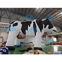 Jouets animaux géants personnalisés vache laitière gonflable vache laitière bovin taureau pour la publicité de promotion agricole