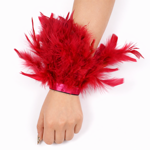 Nueva Llegada Pulseras de Plumas de Pavo de Colores Mezclados, Pulsera de Moda Desmontable, Brazalete de Plumas de Pavo - Product Image 1