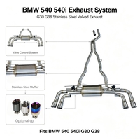Système d'échappement SS304 pour BMW 540 540i G30 G38 B58 3.0T, silencieux avec soupape intelligente et contrôleur de soupape