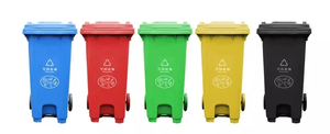 Seau de stockage extérieur à roulettes de 800 litres, poubelle pour déchets biologiques dangereux, pédale, écologique, certifié ISO, matériau HDPE/PP - Product Image 6