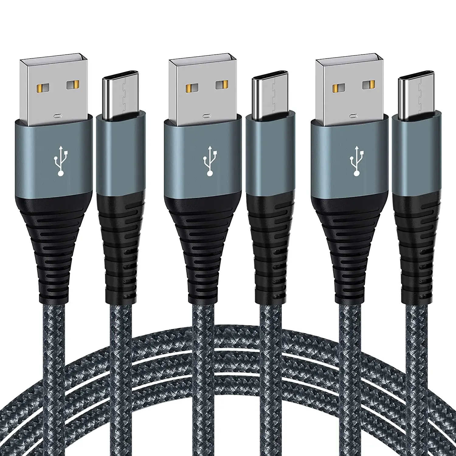 Quốc tế Klein màu xanh USB A để Loại C 3A nhanh chóng sạc cáp 3ft 5ft USB C bện dữ liệu Sạc Cáp USB cáp Nhà cung cấp