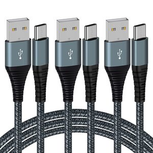 Quốc tế Klein màu xanh USB A để Loại C 3A nhanh chóng sạc cáp 3ft 5ft USB C bện dữ liệu Sạc Cáp USB cáp Nhà cung cấp - Product Image 1