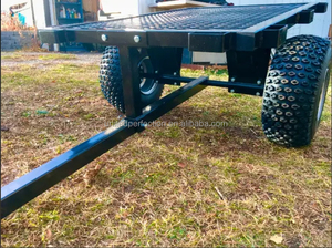 Tugas berat 545kg ATV Ride-on mesin pemotong Dump <span class=keywords><strong>Cart</strong></span> Quad Garden Tip Trailer dapat disesuaikan baja OEM struktur tertutup untuk sepeda motor - Product Image 5