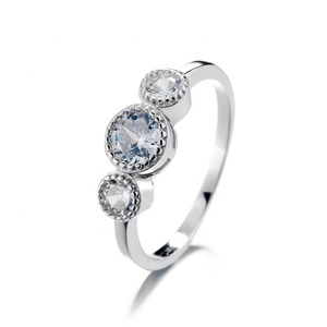 Anello di Fidanzamento in <span class=keywords><strong>Argento</strong></span> 925 di Nuova Concezione per <span class=keywords><strong>Donna</strong></span>, Anello con Diamante alla Moda - Product Image 5