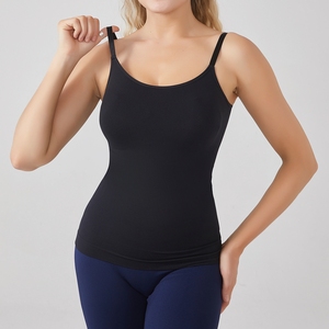 Tops de <span class=keywords><strong>tirantes</strong></span> finos de alta sujeción plegables premium, transpirables, de elastano, moldeadores saludables, con logo personalizado, ropa interior negra para mujer - Product Image 5