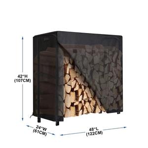 Housse de protection pour bois de chauffage d'extérieur, rectangulaire, pliable, en toile imperméable, anti-poussière, pour usage extérieur, avec ventilation et poignée - Product Image 4