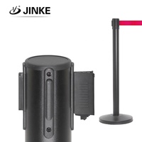 Barrière de sécurité rétractable magnétique en plastique pour contrôle des files d'attente, 10 m, murale, pour intérieur, avec cassette
