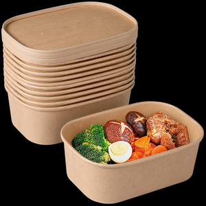 Boîte alimentaire jetable personnalisée en pulpe de kraft, bol en papier - Product Image 1