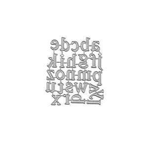 Juego de decoración creativa DIY 3D para tarjetas de felicitación, juego de 26 piezas, letras de Metal grabadas en oro superior/minúsculas, troquel para álbum de recortes para Metal - Product Image 3
