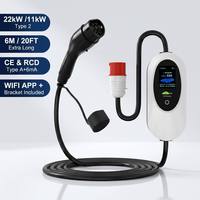 Chargeur EV portable, chargeur EV intelligent, station de recharge pour véhicules électriques, type 2 EVSE, fabricant, usine