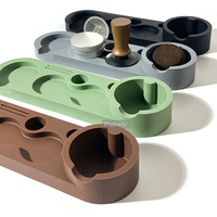 HIGHWIN Station de tamping multifonctionnelle améliorée en silicone pour expresso, organiseur d'accessoires à café