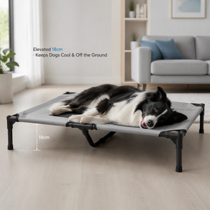 Elevated <strong>Dog</strong> <strong>Bed</strong> Cooling Breathable Mesh Pet Cot, <strong>Raised</strong> Pet <strong>Bed</strong> <strong>for</strong> Small Medium <strong>Large</strong> <strong>Dogs</strong>, Removable Machine Washable Cover - Product Image 1