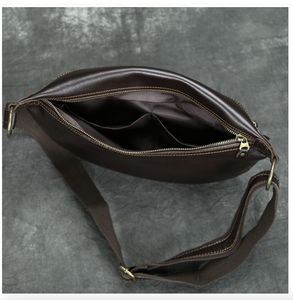 กระเป๋าหนังวัวแท้ AndoBag สำหรับผู้ชาย กระเป๋าสะพายข้างเดี่ยวสำหรับเดินทางกลางแจ้ง กระเป๋าถือสะพายไหล่ผู้ชาย - Product Image 4