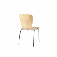 Chaise de salle à manger moderne avec pieds en acier chromé, chaise d'accueil commerciale pour bureau, café, restaurant