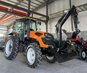 High Quality 4X4 <strong>TRACTOR</strong> 50-180HP 604 804 1204 1404 1604 Wheeled <strong>Tractor</strong> Diesel Engine Cabin Excavator Bucket <strong>Loader</strong> Trencher