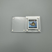 Boîte d'affichage de jeu en acrylique haute transparence avec 1 fente pour carte 3DS pour accessoires de jeu magnétiques de couverture de boîtier de jeu NDS