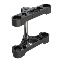 Amortiguadores de Dirección para Motocicleta INCA Modification Softail, Estabilizador de Abrazadera Triple, Manillar de Aluminio Negro, Repuesto Nuevo