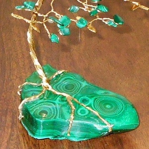 คริสตัลควอตซ์ขัดเงาหินอัญมณีมาลาไคต์ธรรมชาติต้นไม้แห่งชีวิตสำหรับตกแต่งนำโชคสำหรับเป็นของขวัญ - Product Image 2