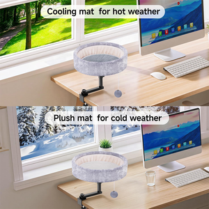 Cama Moderna para Gatos con Patrón Sólido, Giratoria 360° y Ajustable para Escritorio - Duradera, Ecológica, Desmontable y Lavable, Carga Máxima 44 LBS - Product Image 4