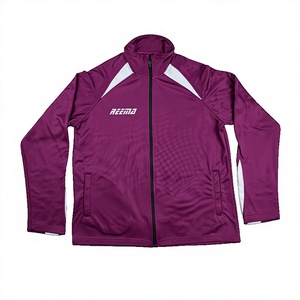 Men Zip Sports Jersey Lightweight Breathable Training Jacket Stand Collar Full Zip Track Top Side Pockets All Seasons Reema - Product Image 1