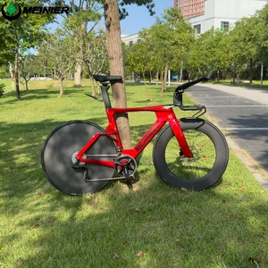 Bicicleta de Triatlón de Fibra de Carbono Tt, Modelo Er9 Electrónica de 12 Velocidades con Frenos de Disco Hidráulicos y Ruedas de 88 mm, Meinier-tt670, la Meinier Tt670 es una Bicicleta de Triatlón de Carbono - Product Image 3