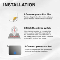 Shinechip 3A 36W LED Spiegel Touch Sensor Inductieve Slimme Dimmer Schakelaar ABS Materiaal 12V IP20 Geclassificeerd