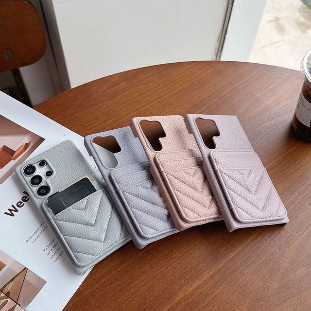 Compatible Samsung A55 Cell Phone Case Dual SIM Card Slot S25 Stitching A56 Lychee Leather Galaxy A25 5G Japanese Version Cover