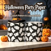Papier toilette imprimé noir à motif fantôme d'Halloween, décoration effrayante pour les toilettes, étiquette privée personnalisée disponible