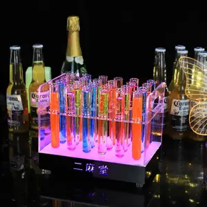 DJ Disco Events Party Lounge Bar Nachtclub LED Key Presenter Flasche Glorifier VIP Kunststoff LED Service Tray mit Acryl röhre