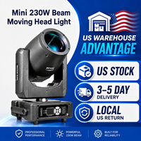 Luz Móvil de Cabeza Beam 7R de 230W, Mini DMX512 16CH 540, desde Almacén de EE. UU. °   Panel de 14 Colores y 13 Gobos para Escenarios, Conciertos, Clubes y Teatros