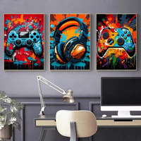 Contrôleurs de jeu colorés peintures sur toile affiches de jeu de Graffiti images imprimées pour la chambre du garçon Art mural décorations pour la maison